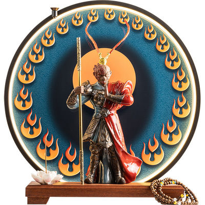 2024 Sun Wukong Κρατητής θυμίαματος Μαύρος μύθος Wukong Κεραμικό LED φωτιστικό καυστήρα για το πρότυπο στερεό
