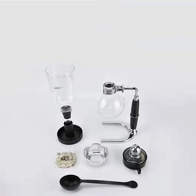 3-Cup χωρητικότητα Luxury Glass Bottom Coffee Tea Cup Set Stainless Steel Handle περιλαμβάνεται