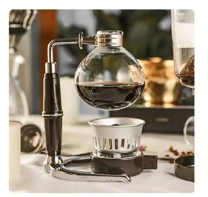 3-Cup χωρητικότητα Luxury Glass Bottom Coffee Tea Cup Set Stainless Steel Handle περιλαμβάνεται