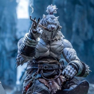 1/12 Κλίμακα Action Figure Furay Πλανήτης Blade Master Weng Tiger Λευκή ρητίνη υλικό Σύγχρονη κατακόρυφη