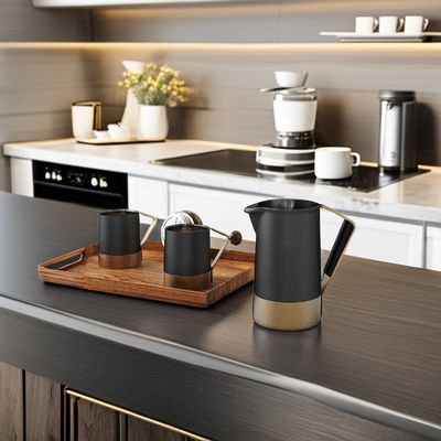 Προσαρμοσμένο λογότυπο Γαλλικές πρέσες Luxury Harmony Ατσάλι Κεραμική καφετιέρα