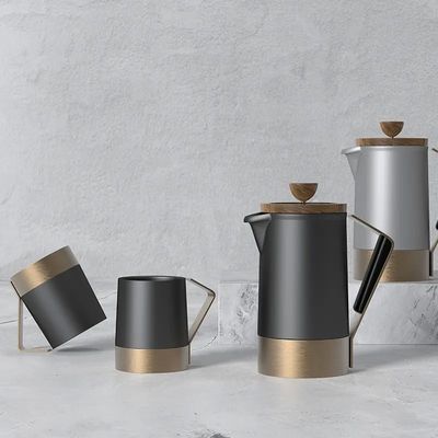 Ατσάλινο χερούλι 300ml Καφέ τσάι Cup Set με εξατομικευμένο μεταλλικό σχεδιασμό κάτω