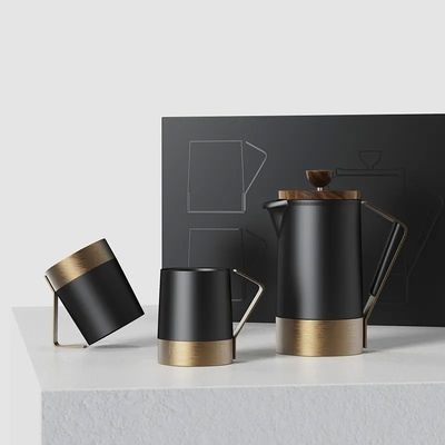 Ατσάλινο χερούλι 300ml Καφέ τσάι Cup Set με εξατομικευμένο μεταλλικό σχεδιασμό κάτω