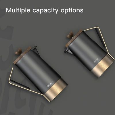 Εφοδιασμένο με 304 ανοξείδωτο χάλυβα γαλλικό πιεστή καφέ κατσαρόλα με σιλικόνιο χερούλι 350ml 500ml 1000ml σετ