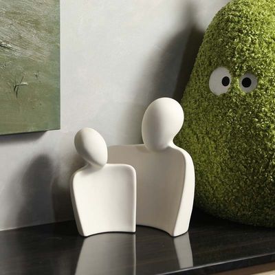 Σύγχρονο μπαμπού-ενσωματωμένο πορσελάνη Αγαπητές άγαλμα Αφηρημένη τέχνη φιγούρα για την εσωτερική διακόσμηση