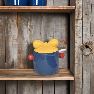 Γάζα αποθήκευσης κουζίνας με ξύλινο κάλυμμα για μικροκυμάτων Γυάλινο δοχείο Ζάχαρη Τσάι Καφέ Μυρίσματα