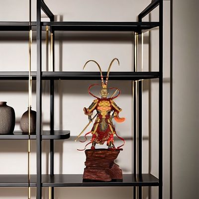 Γενεθλίων Desktop συλλεκτικό Custom 3D μεταλλικό Sun Wukong ρητίνη φιγούρα με χρυσό γροθιά