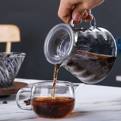Μεταλλικός τύπος γυάλινος σερβιτόρος καφέ για κουζίνα σύγχρονο σχεδιασμό ανθεκτικός στη θερμότητα μπαρίστα