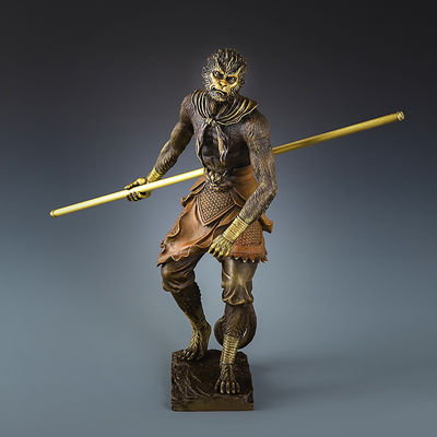 Προσαρμοσμένο 3D κράμα χαλκού Wukong άγαλμα Ένα σύγχρονο στυλ σχεδιασμού για την διακόσμηση ξενοδοχείων