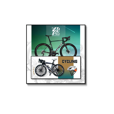 Προσαρμοσμένο χρώμα σύγχρονο ρετρό κράμα ποδήλατο κρεμασμένο ζωγραφική κρυστάλλινη τοιχογραφία για κομψό δωμάτιο παιδιών διακόσμηση κρεβατοκάμαρας