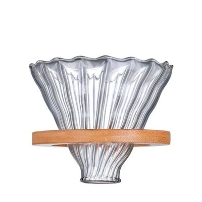 PP γυαλί Home Office Ρίξτε πάνω από καφετιστή με μπαμπού στέκεται σταγονίδια εξαρτήματα καφέ