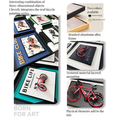 Σπίτι Γραφείο Διακόσμηση ξενοδοχείων Σύγχρονο βίντεζ μεταλλικό ποδήλατο κρεμασμένη ζωγραφική με κρυστάλλινη τοιχογραφία Διακόσμηση παιδικού δωματίου και κρεβατοκάμαρας Ηλεκτρικό μορφότυπο νεκρής ζωής