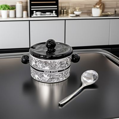 Βίντετζ Pinellia Flower Κερματικό Κούπελο Αμερικανικού Στυλ και Μικροκυματοκύκλωμα δοχείο τροφίμων