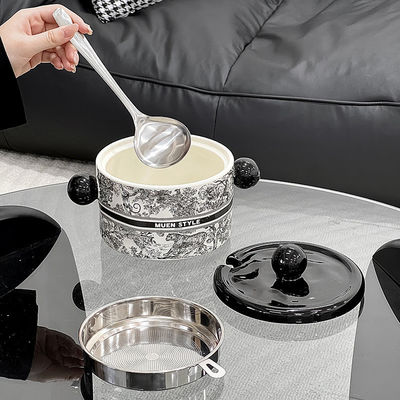 Βίντετζ Pinellia Flower Κερματικό Κούπελο Αμερικανικού Στυλ και Μικροκυματοκύκλωμα δοχείο τροφίμων