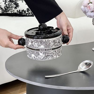 Κεραμικό δοχείο γλυκών για τσάι και καφέ με κλασικό σχεδιασμό και μικροκυμάτων