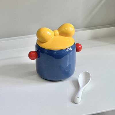 Στρογγυλοτητα Κεραμική Piggy Bank Οργανωτής κουζίνας στυλ σκανδιναβικής για μπαχαρικά καρυκεύματα