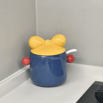 Στρογγυλοτητα Κεραμική Piggy Bank Οργανωτής κουζίνας στυλ σκανδιναβικής για μπαχαρικά καρυκεύματα