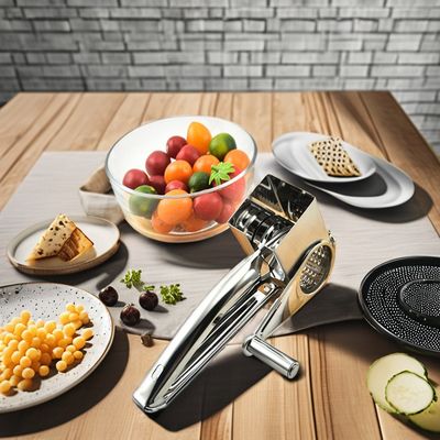 Συμπυκνωμένο ατσάλι Rotary Τυρί Grater για την προετοιμασία γρήγορου φαγητού στην οικιακή κουζίνα