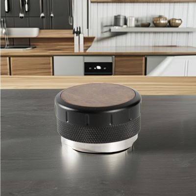 Ρυθμίσιμο ύψος Espresso Tamper ξύλο καρύδας και βάση αλουμινίου για τέλεια άμβλυνση