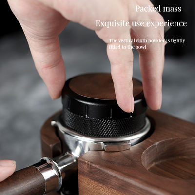 Σπίτι Καφέ Ρυθμίσιμο ύψος Espresso Tampers με ξύλο καρυδιού και βάση από ανοξείδωτο χάλυβα