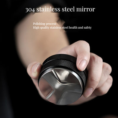 Ρυθμιστό ύψος Espresso Tamper Κλασικό στυλ με ξύλο καρυδιού και βάση από ανοξείδωτο χάλυβα