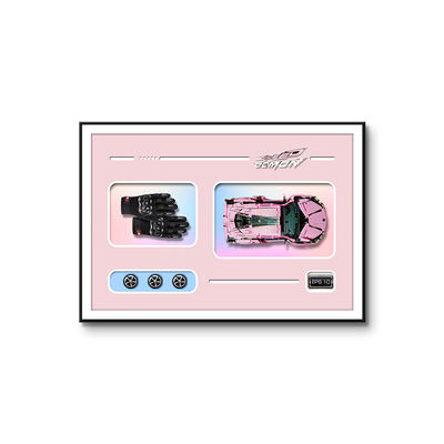 Τελική σύγχρονη σχεδίαση γυαλί Κρυστάλλινο αθλητικό αυτοκίνητο Φόντο Τείχος Τέχνη για το ηλεκτρονικό εμπόριο κρεμάται