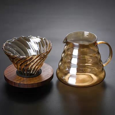 600 ml Nordic Portable Pour-Over Coffee Server Drip Set με ανθεκτική στη θερμότητα γυάλινη κατσαρόλα