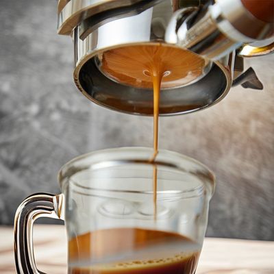 Οικιακή καφετιέρα με μαύρο λογότυπο λέιζερ Espresso Barista εργαλεία και μετρητή πίεσης