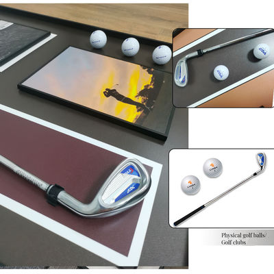 Σύγχρονη απλή κρυστάλλινη γυάλινη γκολφ ζωγραφική δομικά μπλοκ σχεδιασμός για τοίχους γκαλερί