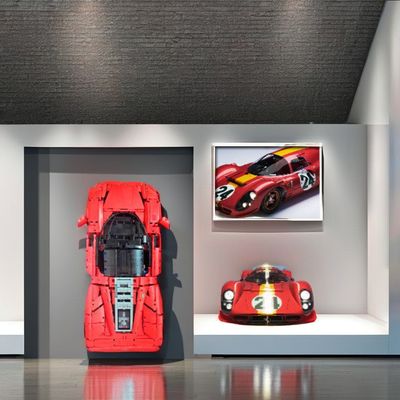 Ηλεκτρικό μορφότυπο 3D Block Car Wall Art για σύγχρονο καναπέ Φόντο και τοιχογραφία δίπλα στο κρεβάτι