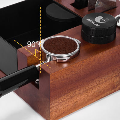 Εργαλεία εστιατορίου για καφέ Πολυλειτουργικό ξύλινο κουτί χτύπησης με στερεό 58mm από ανοξείδωτο χάλυβα