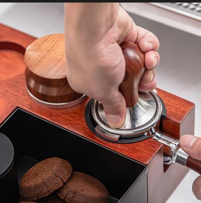 Εργαλεία εστιατορίου για καφέ Πολυλειτουργικό ξύλινο κουτί χτύπησης με στερεό 58mm από ανοξείδωτο χάλυβα