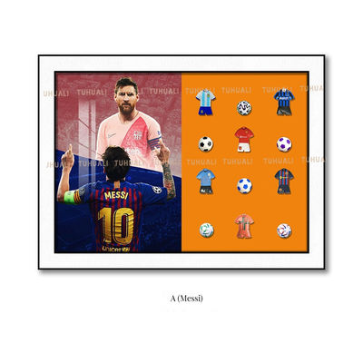 Σύγχρονος Lionel Messi 3D Πίνακες καμβά αστέρα ποδοσφαίρου για το καθιστικό