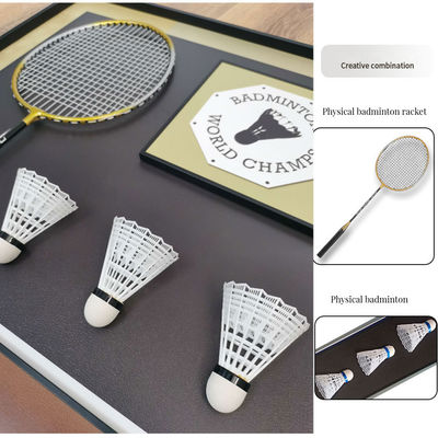 Εκτύπωση υψηλής ανάλυσης Μοντέρνα τοιχογραφία γυμναστηρίου μπαντμίντον για διακόσμηση αθλητικών χώρων