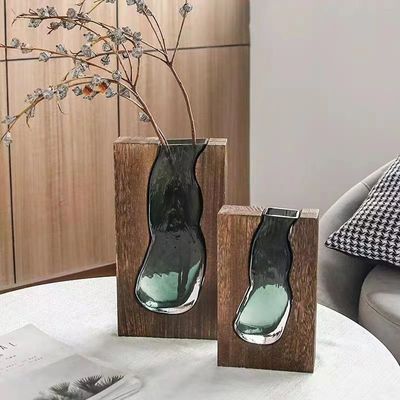 Γυάλινο υλικό Επαγγελματικό Βιντέιζ Custom Μεγάλο ψηλό βάζο για διακόσμηση σπιτιού