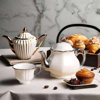 Europe Design Style Τέλος Κεραμικό Afternoon Tea Water Set με Χρυσό Χάρτη και Κρουσόβερ Κύπελλο