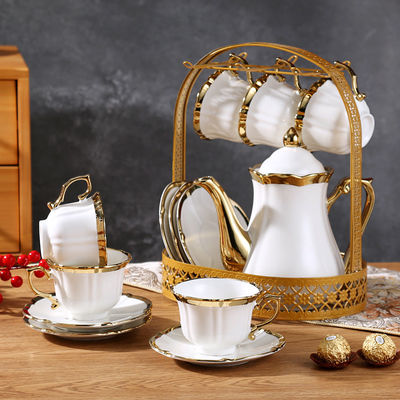 Europe Design Style Τέλος Κεραμικό Afternoon Tea Water Set με Χρυσό Χάρτη και Κρουσόβερ Κύπελλο