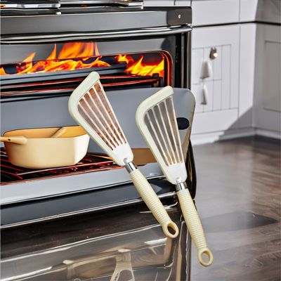 Μη κολλητικές κατσαρόλες Ανακατευτές Σιλικόνιο ψάρι ζαμπόν Τέρνερ Σπατούλα με πλαστικό λαβή