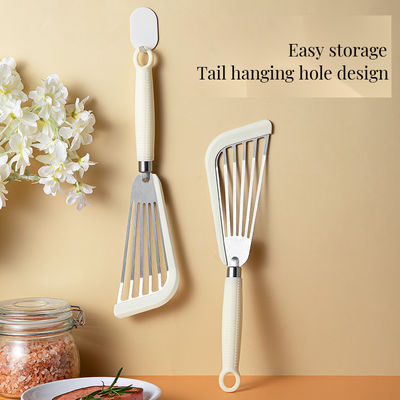 Ατσάλινο ψάρι σπάτουλα Slotted Turner για Nonstick μαγειρική συσκευή 2 τεμάχια σετ κουζίνας