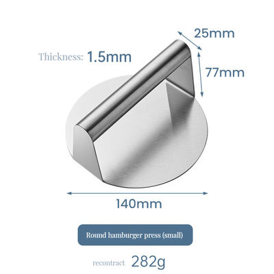 Τετράγωνο σχεδιασμό μη κολλώσιμο ατσάλι Burger Press Εύκολο Grilling υφασμάτινο εργαλείο / προπόνημα