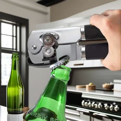 Οικιακή χρήση Ατσάλι Custom Easy Crank Manual Can Beer Bottle Opener με σιδερένιο λογότυπο