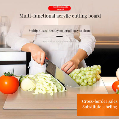 Ανθεκτικό Πίνακα Κόψιμο Εργαλείων Μαγειρικής με Προσαρμοσμένο Λογότυπο Διαφανές Ακρυλικό και Ευέλικτο Μπαμπού