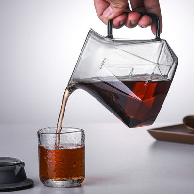 Υψηλή βαρελοσιλικωμένο γυαλί Espresso Ρίξτε πάνω από τον διακομιστή θερμό ανθεκτικό φίλτρο φλιτζάνι καφέ τσάι βάζα