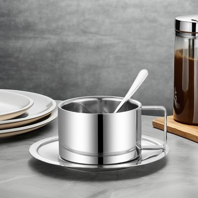 304 Ατσάλινο Τραπέζι κουταλιού Ανθεκτικό Κεραμικό Κουτάκι Καφέ για Γραφείο και καθημερινότητα