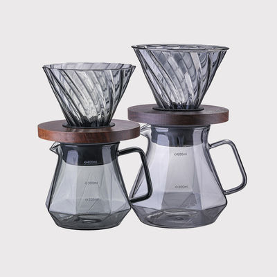 400 ml High Borosilicate Glass Espresso Pour Καφέ Σερβερ Ανθεκτικότητα στη θερμότητα Κύπελλο σταγόνα