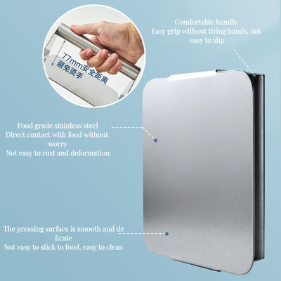 Χάλυβα από ανοξείδωτο χάλυβα Burger Smasher εργαλείο για εξωτερικό μπάρμπεκιου Σπίτι κήπος και κάμπινγκ Ασημένιο