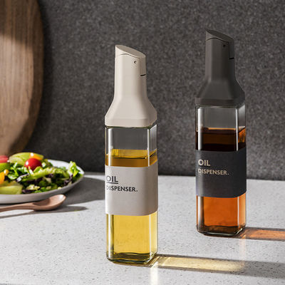 500 ml χωρητικότητας γυάλινη κανάτα πετρελαίου με σύγχρονη διαρροή-αποδεικτική σχεδίαση και σάλτσα βάρκα χύσιμο