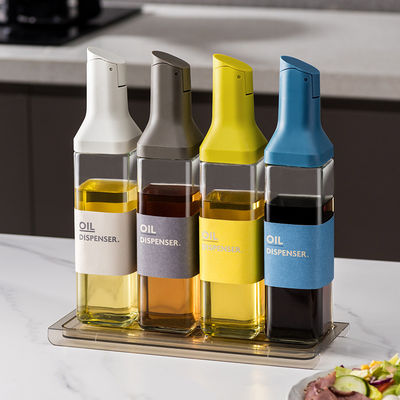 500 ml χωρητικότητας γυάλινη κανάτα πετρελαίου με σύγχρονη διαρροή-αποδεικτική σχεδίαση και σάλτσα βάρκα χύσιμο