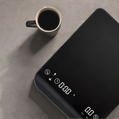 Χρονοδιακόπτης και βάση σε σιλικόνη BAMBOO επαναφορτιζόμενη ψηφιακή ζυγαριά για καφέ 3kg/0,1g ακρίβεια