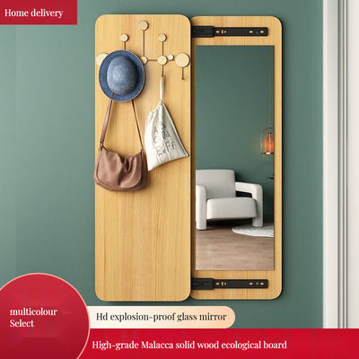 Σύγχρονη διακόσμηση σπιτιού Ολόσωμος καθρέφτης τοίχου με ράφι για παλτό και κρυμμένο σχεδιασμό συρρέσεως